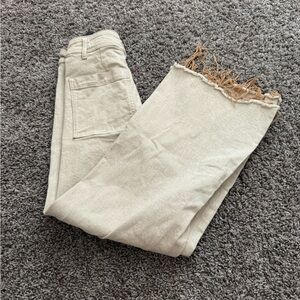 Zara Cream Flare & Wide Leg Jeans